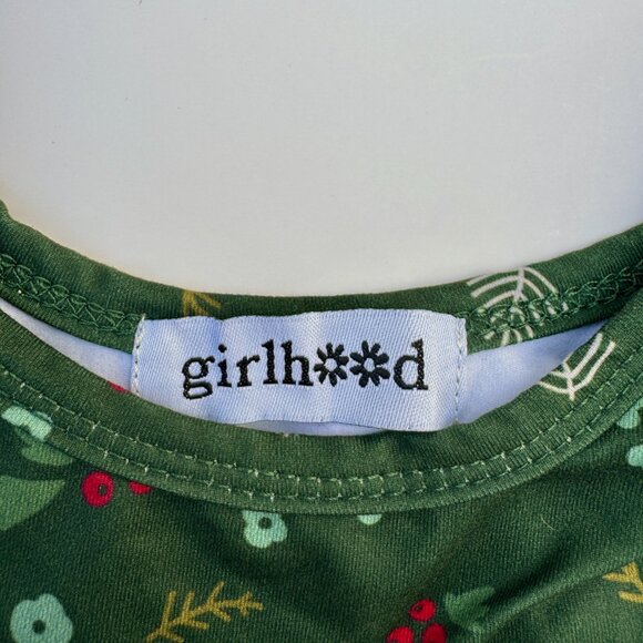 Girlhood (Little Stocking Co.) 12–18M Holiday A-Line | Short Sleeve | Festive Pr - Picture 5 of 6